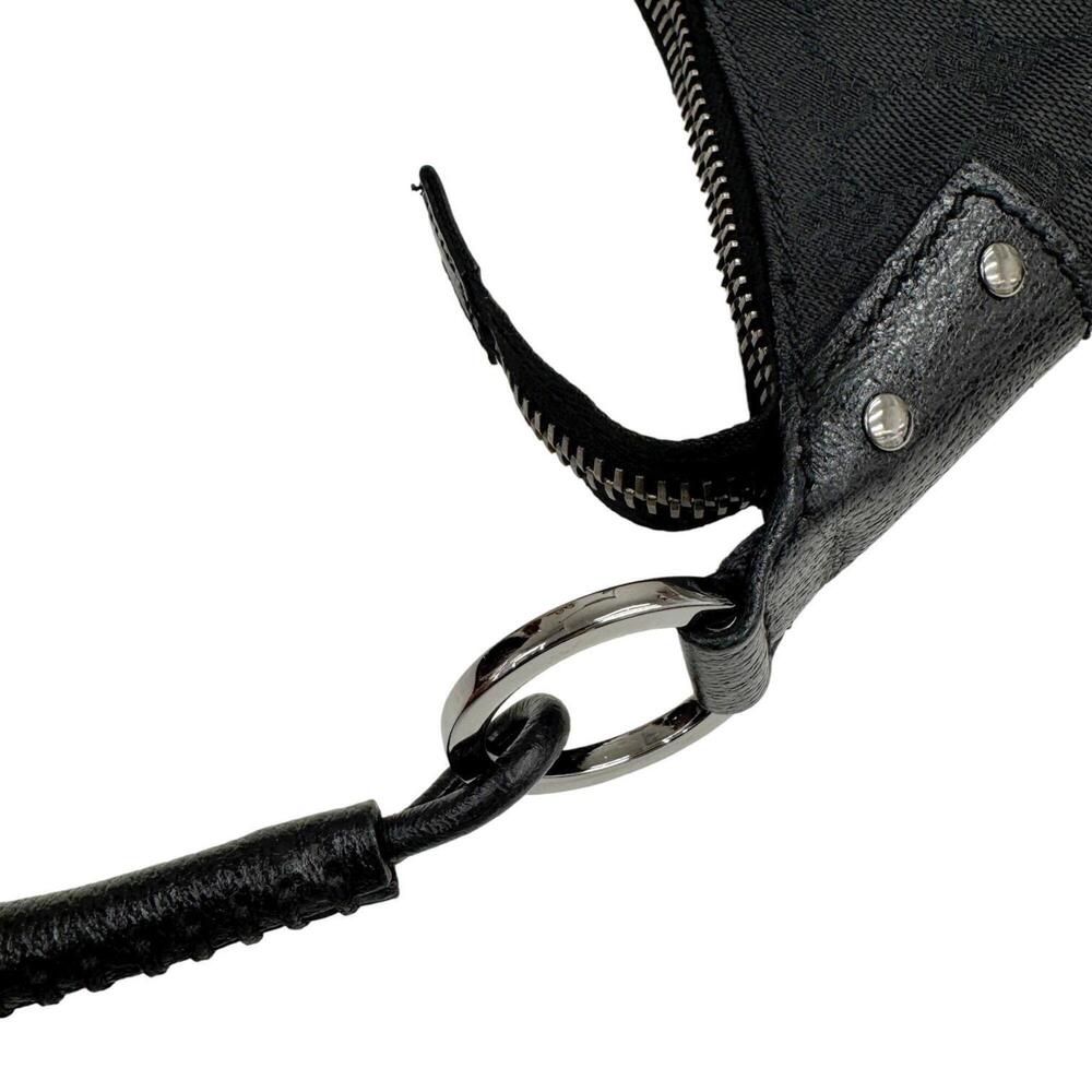 GUCCI Authentic Black Canvas Shoulder Bag - Picture 11 of 13